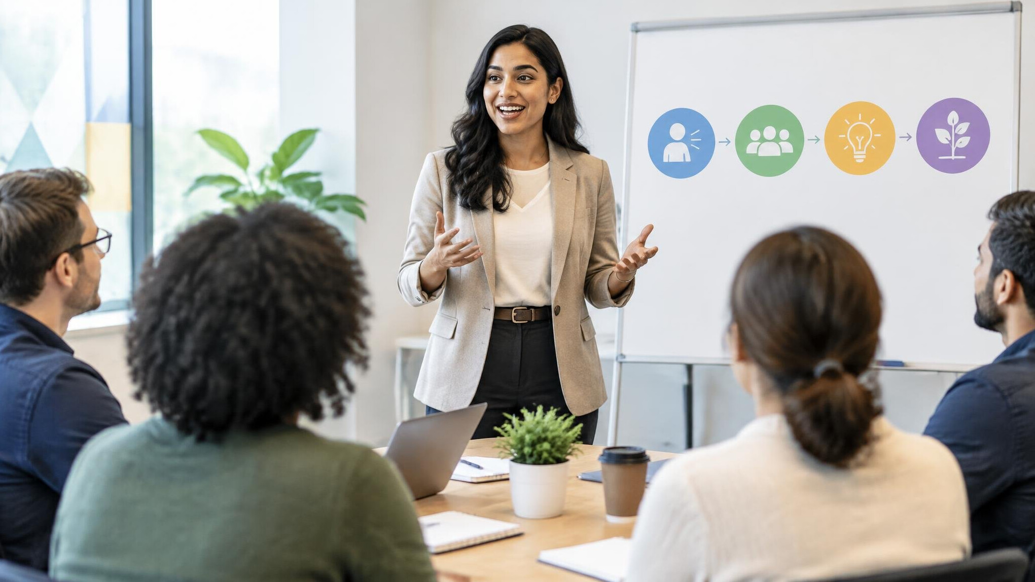 person giving presentation